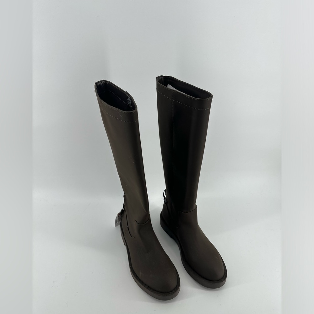 Zara Dark Brown Knee-High Riding Boots